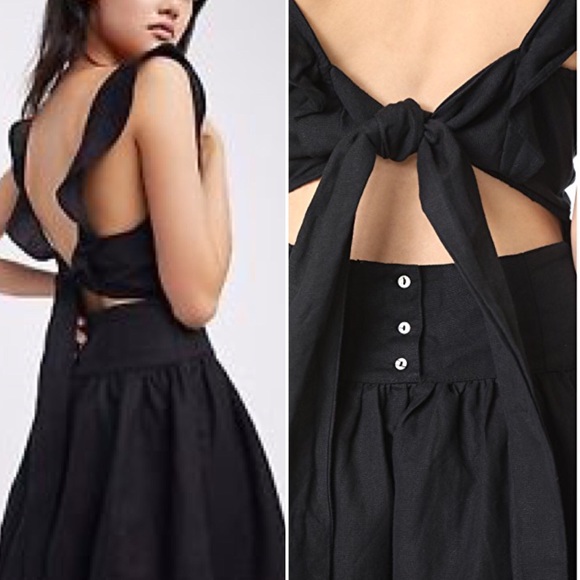 FREE PEOPLE ERIN RUFFLE MINIDRESS SZ M - Picture 3 of 6